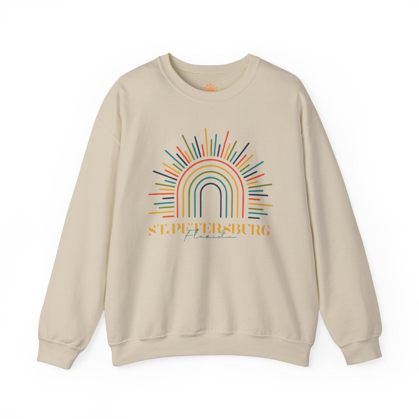 St Petersburg Radiant Rainbow Crewneck Sweatshirt