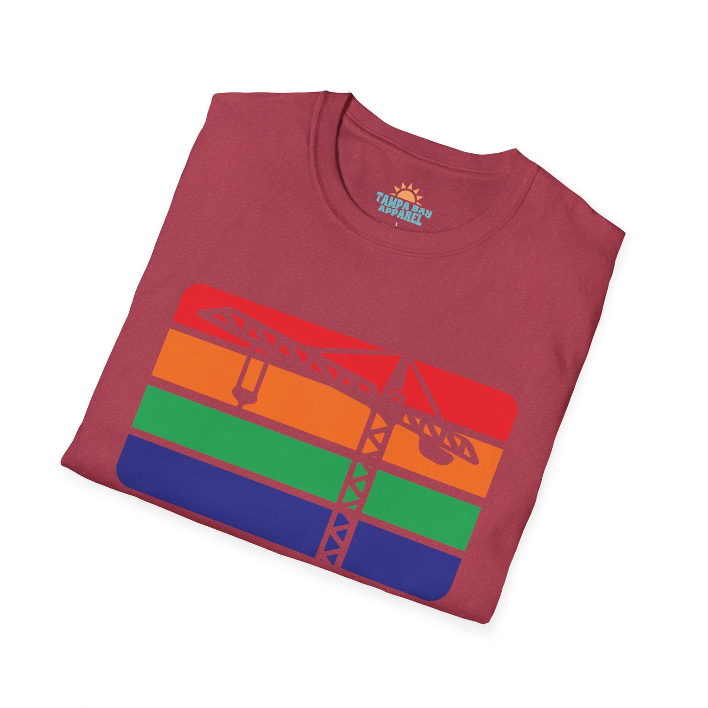 St. Pete Construction Crane Flag T-Shirt
