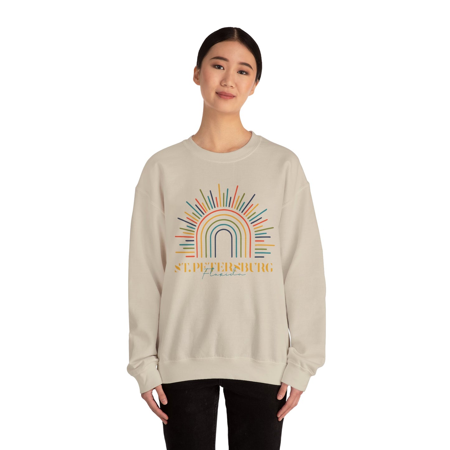 St Petersburg Radiant Rainbow Crewneck Sweatshirt