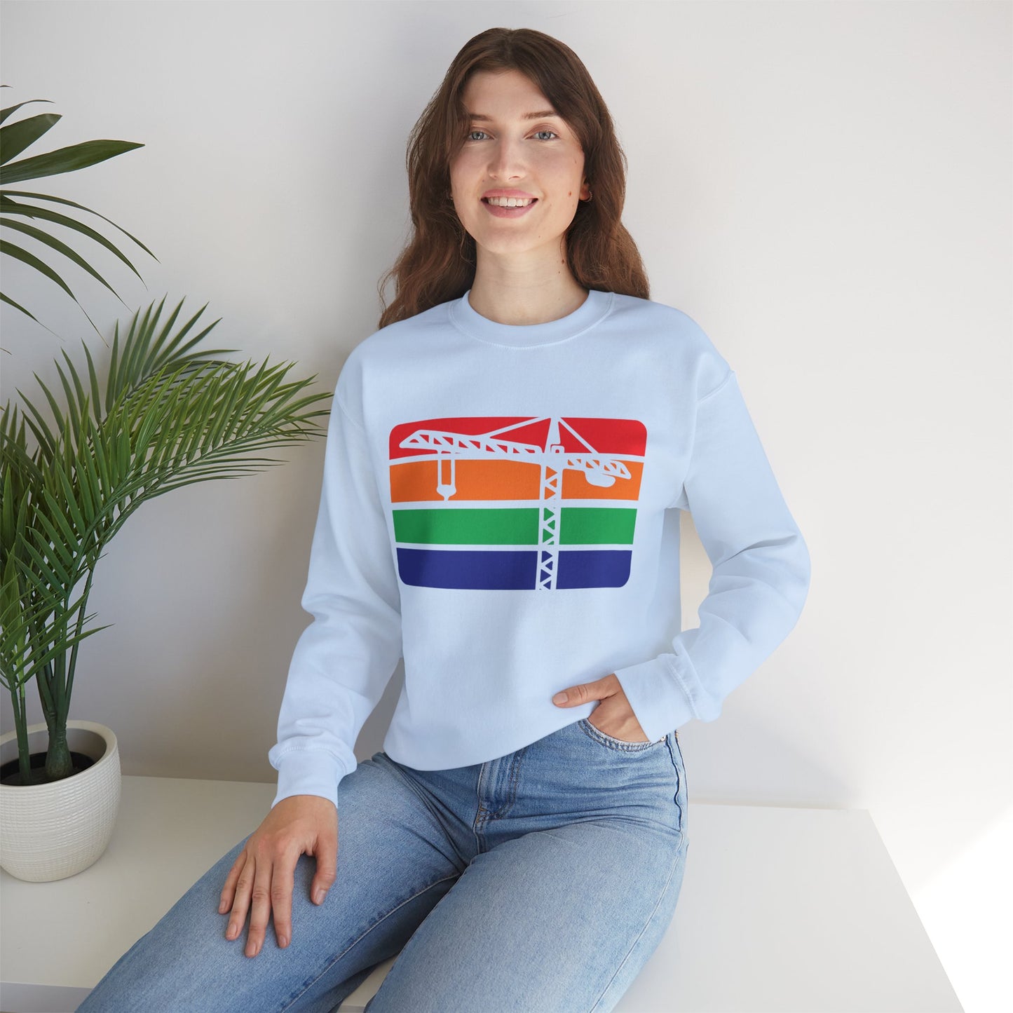 St. Pete Construction Crane Flag Crewneck Sweatshirt