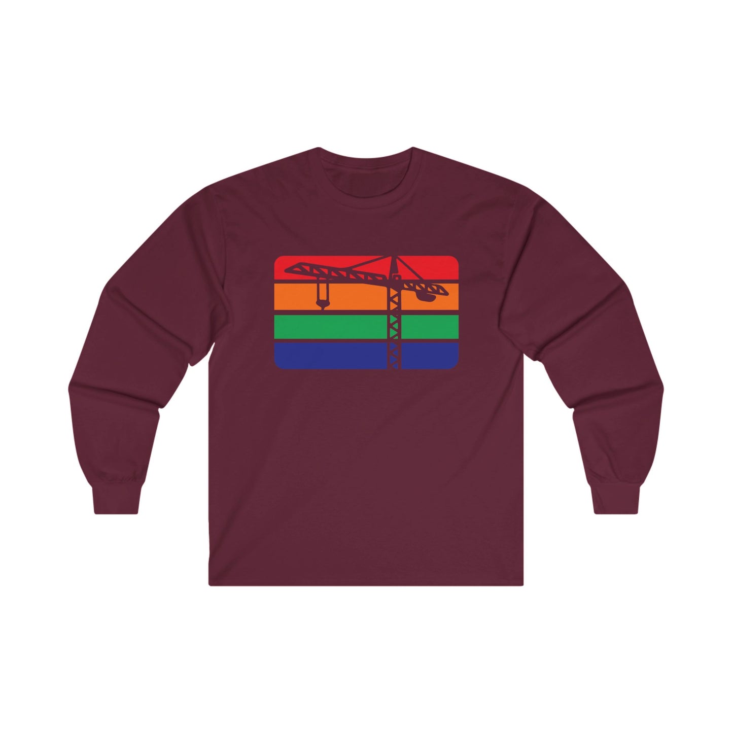 St. Pete Construction Crane Flag Long Sleeve T-Shirt