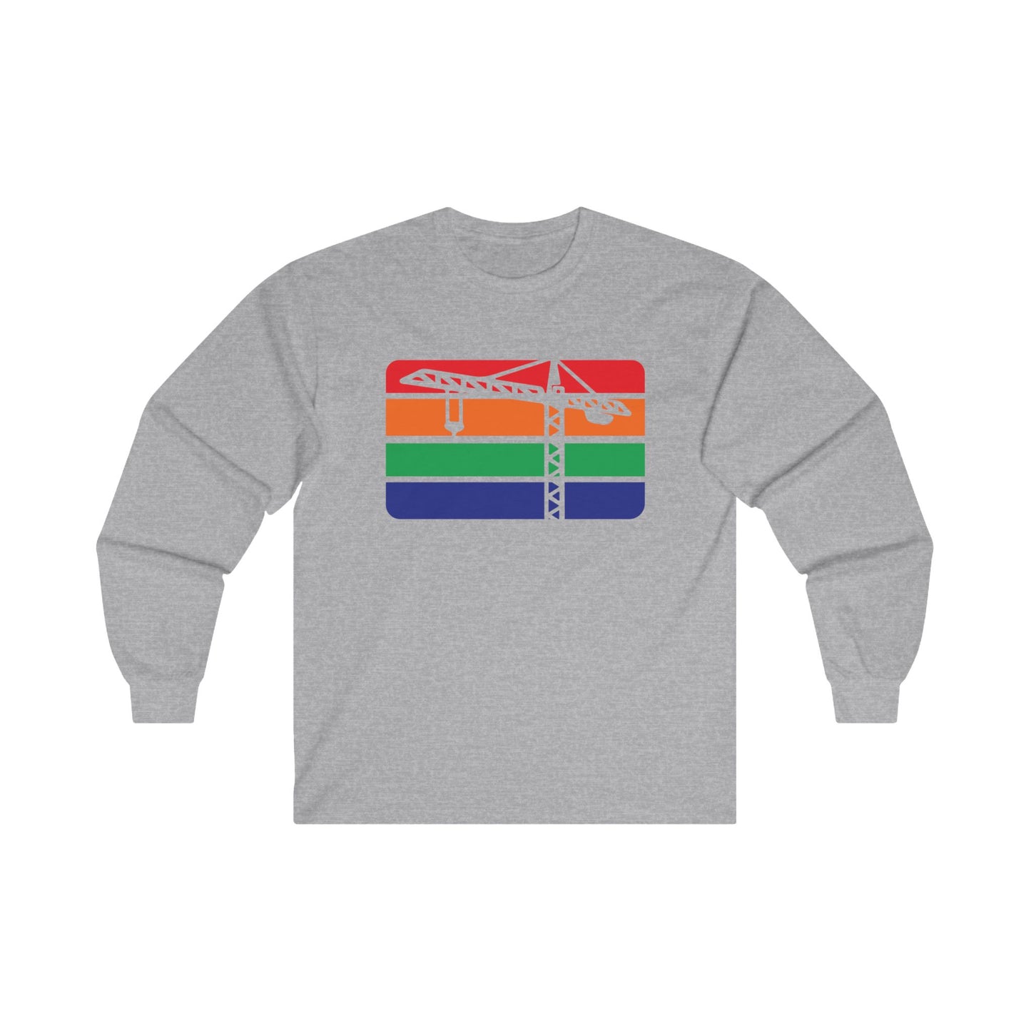 St. Pete Construction Crane Flag Long Sleeve T-Shirt