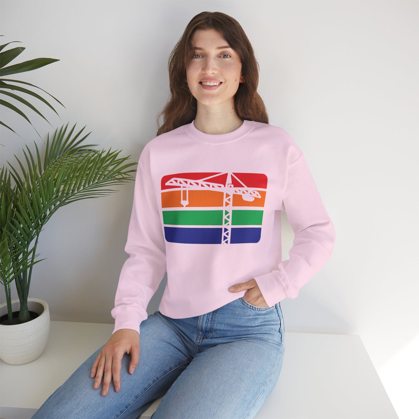 St. Pete Construction Crane Flag Crewneck Sweatshirt