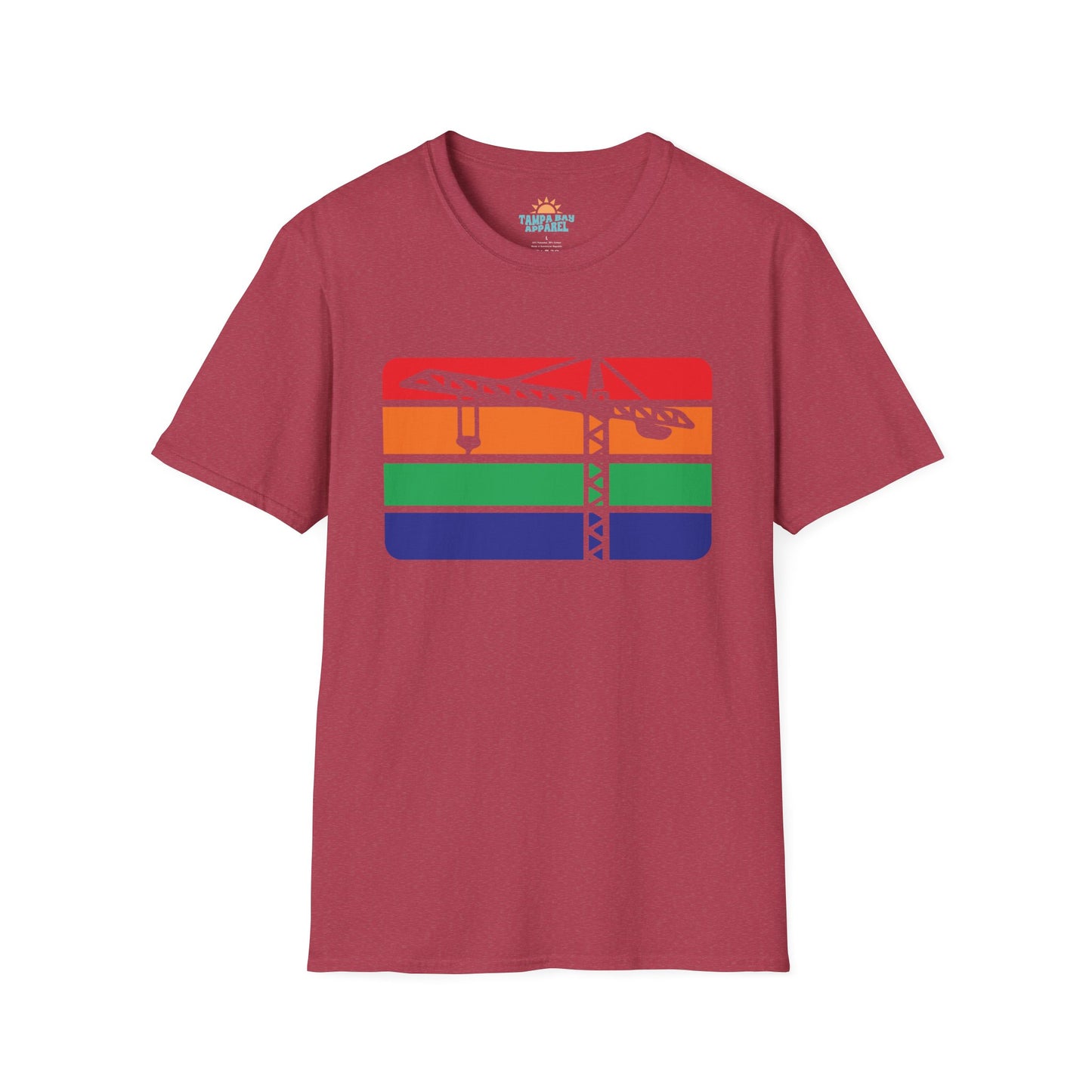 St. Pete Construction Crane Flag T-Shirt