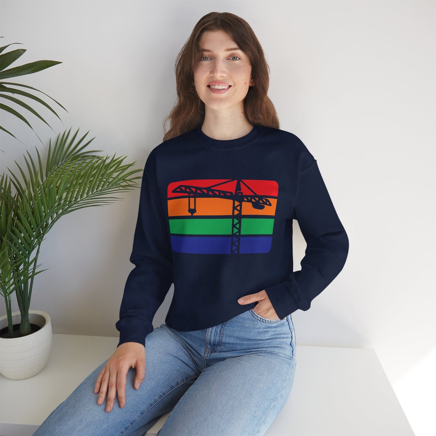 St. Pete Construction Crane Flag Crewneck Sweatshirt