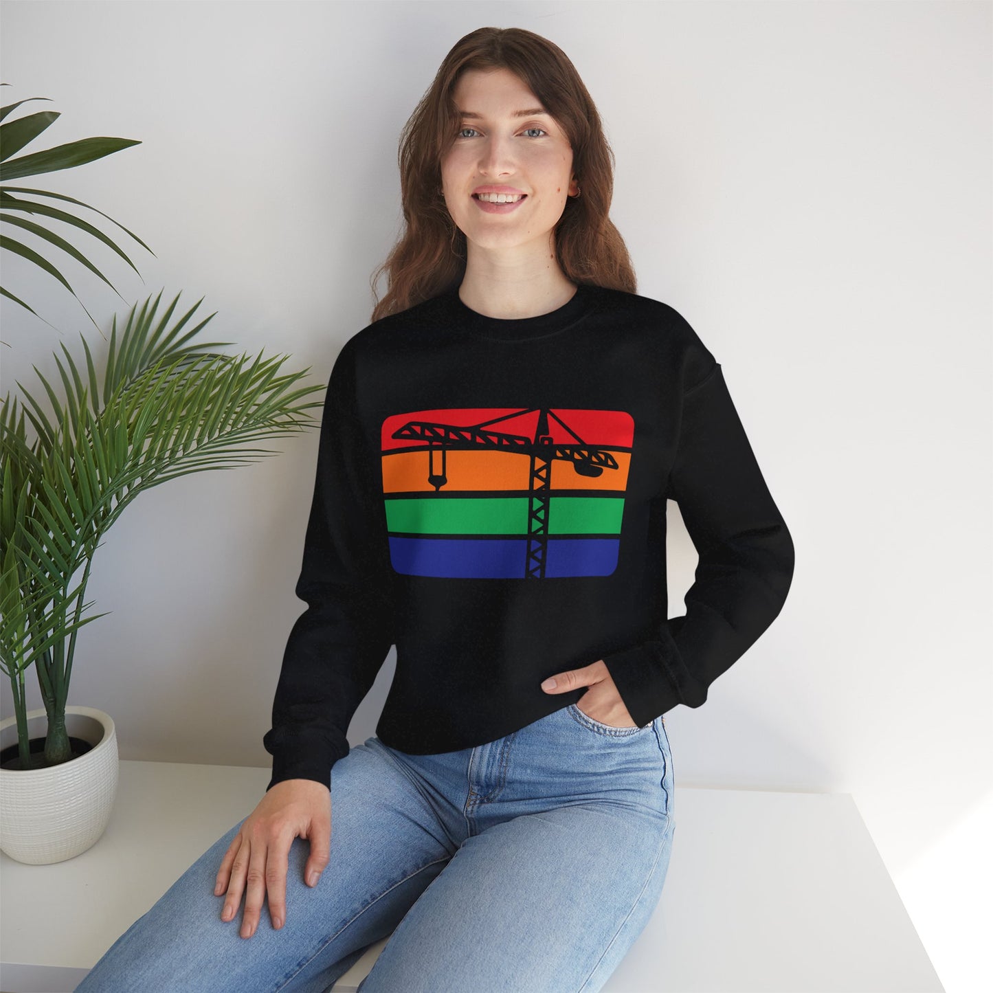 St. Pete Construction Crane Flag Crewneck Sweatshirt