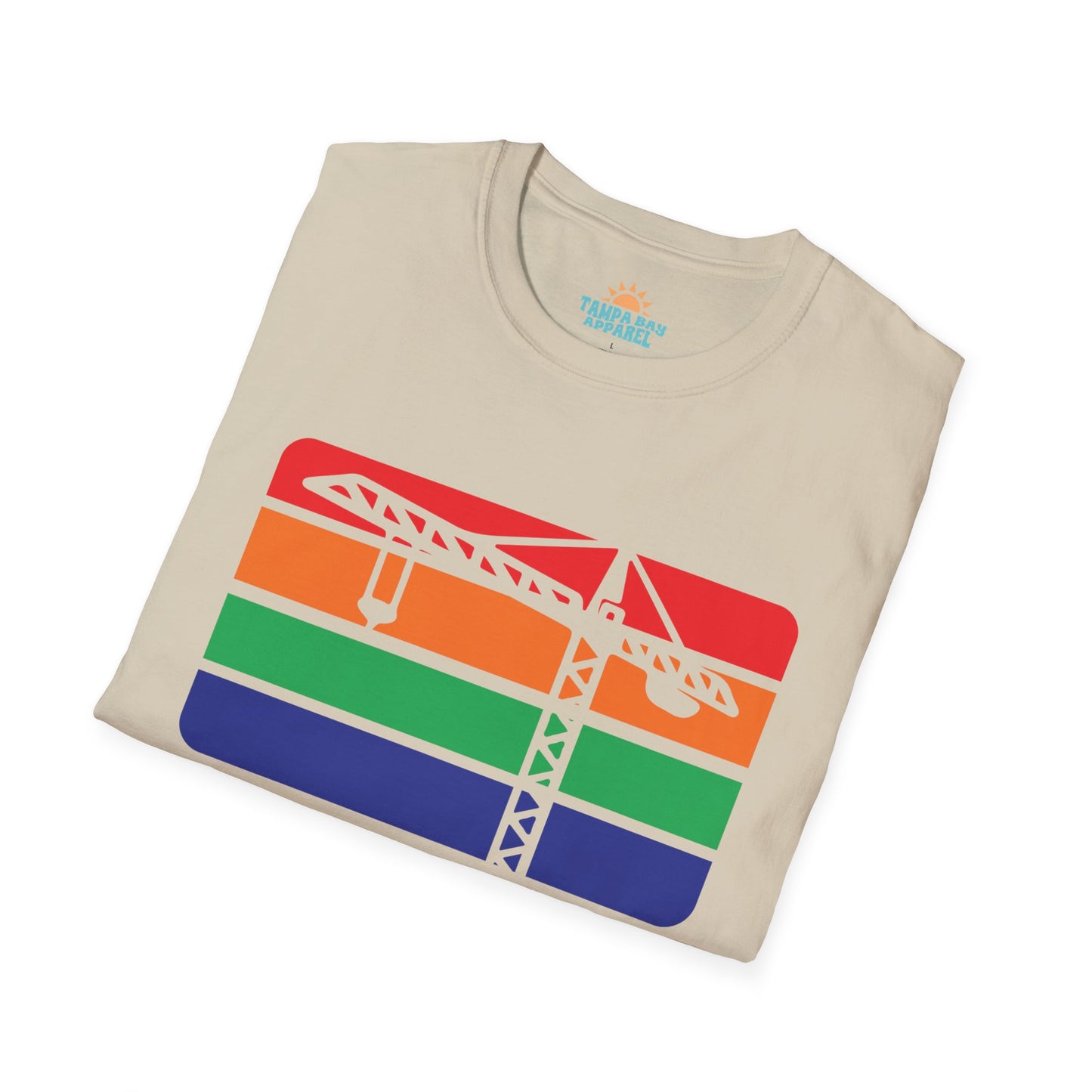 St. Pete Construction Crane Flag T-Shirt
