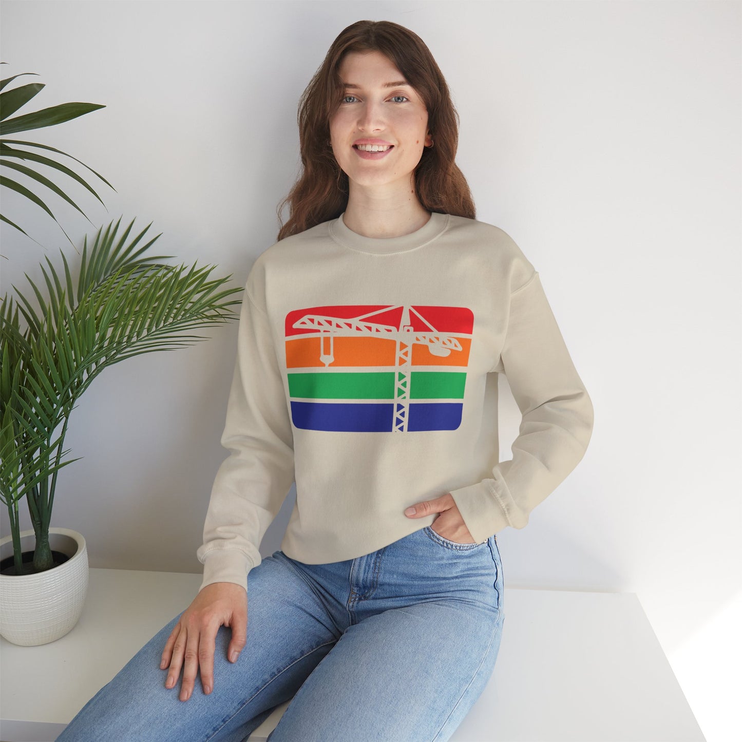 St. Pete Construction Crane Flag Crewneck Sweatshirt