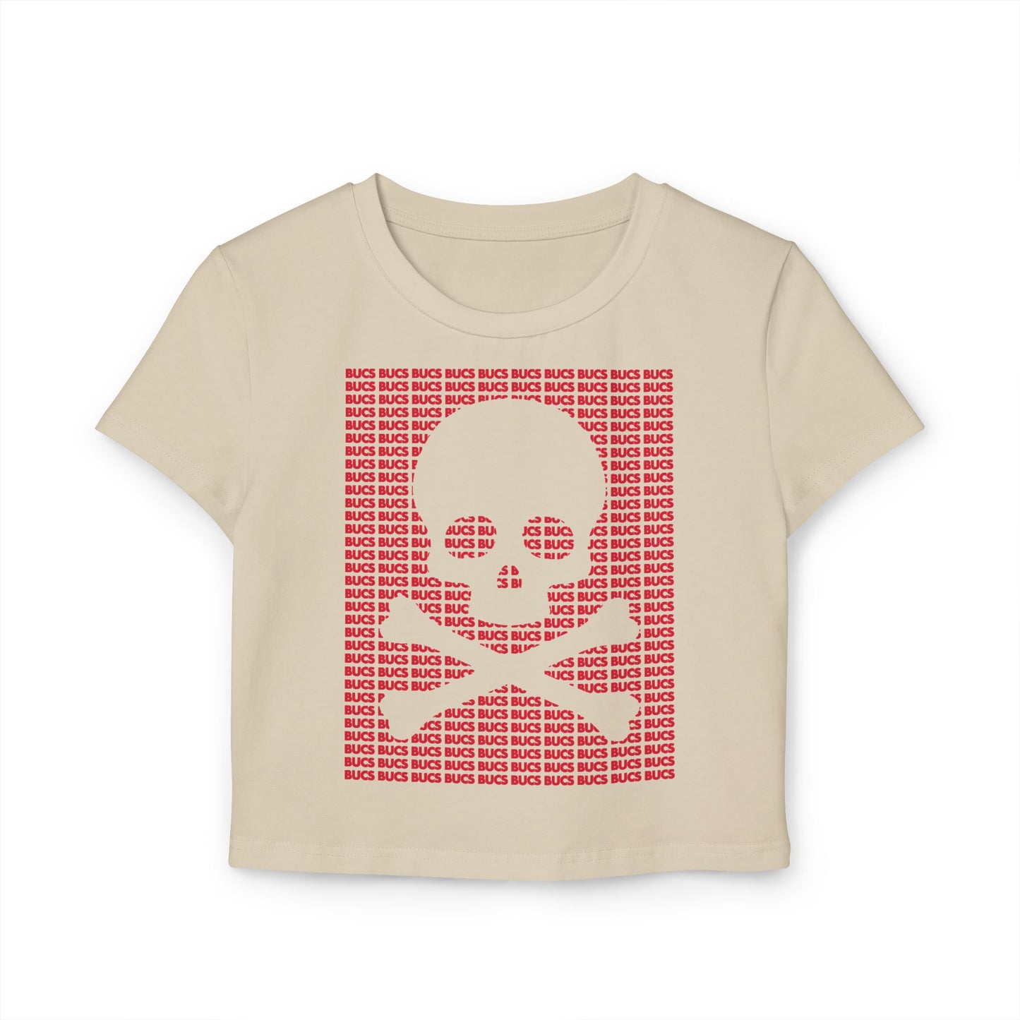 Bucs Crossbones Cutout Crop Top