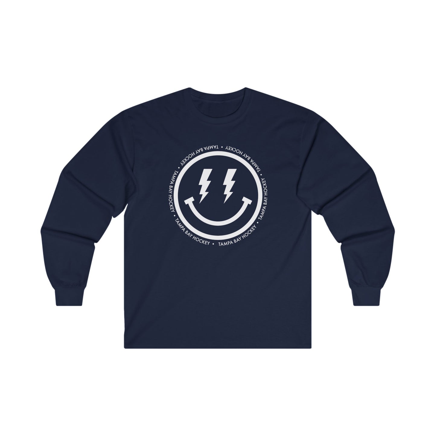 Lightning Bolt Smiley Face Long Sleeve T-Shirt