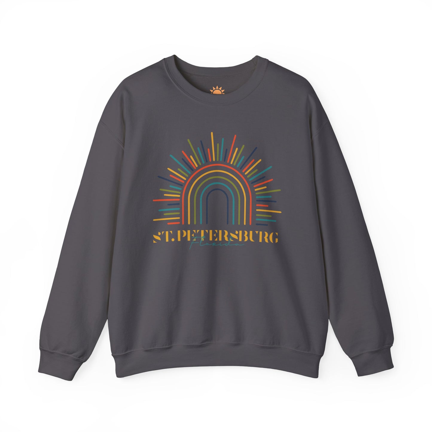 St Petersburg Radiant Rainbow Crewneck Sweatshirt