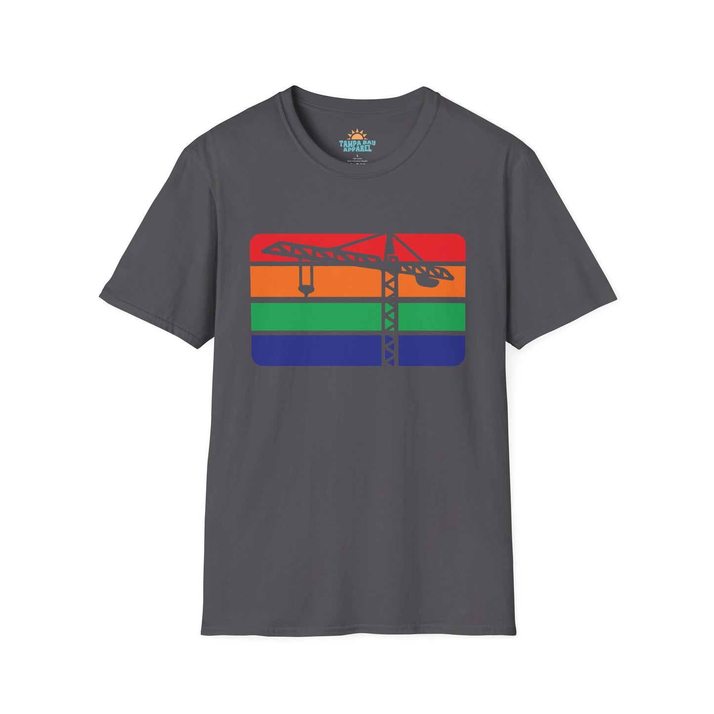 St. Pete Construction Crane Flag T-Shirt