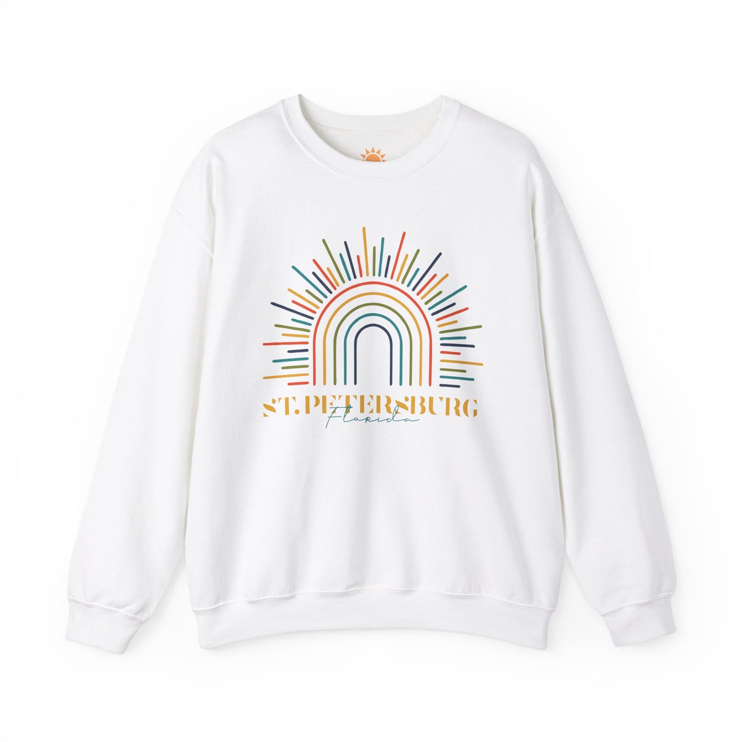St Petersburg Radiant Rainbow Crewneck Sweatshirt