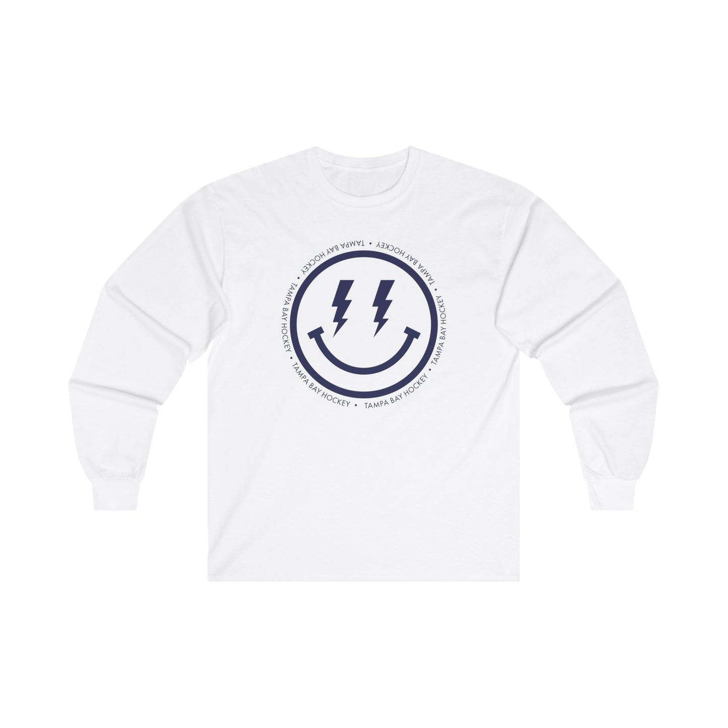 Lightning Bolt Smiley Face Long Sleeve T-Shirt