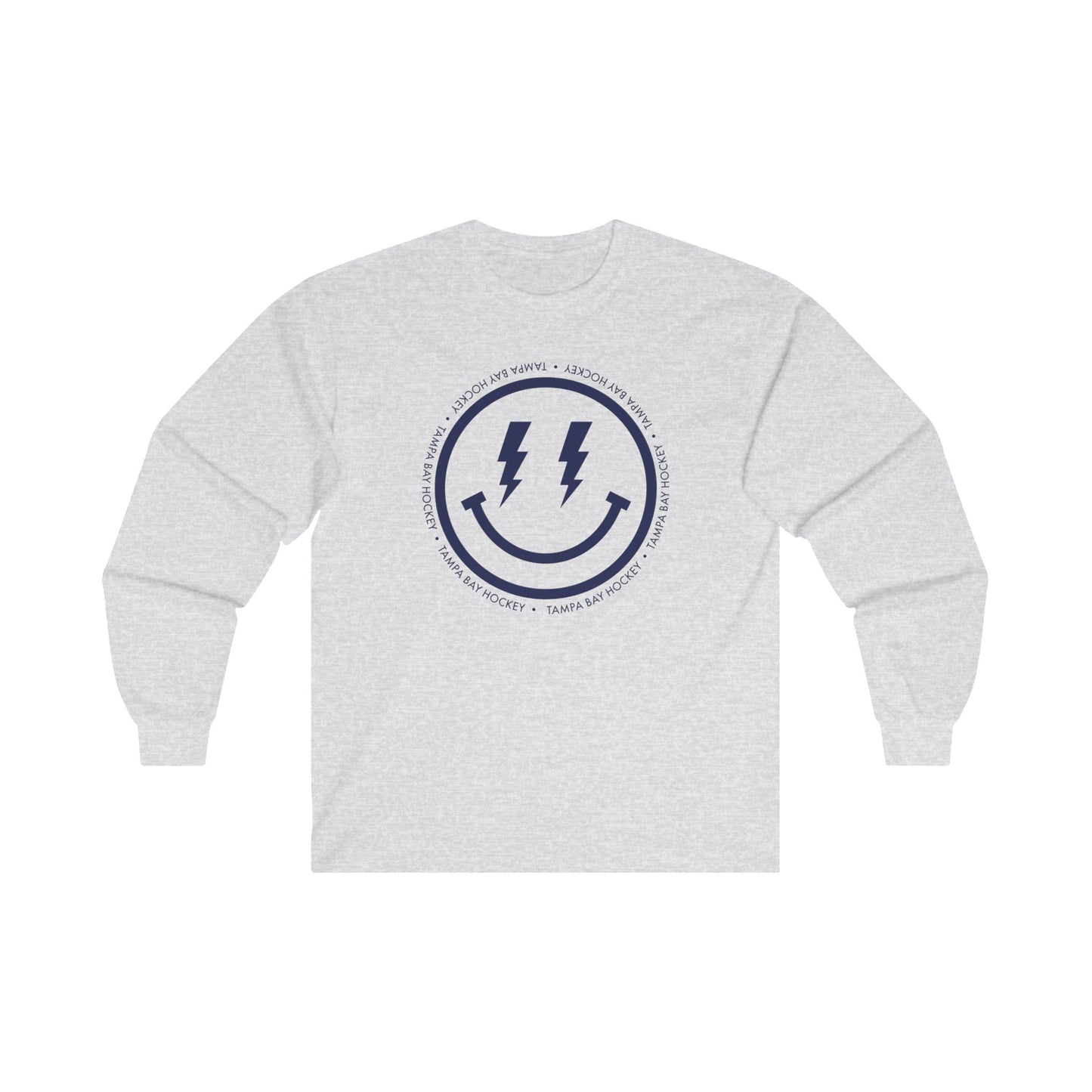 Lightning Bolt Smiley Face Long Sleeve T-Shirt