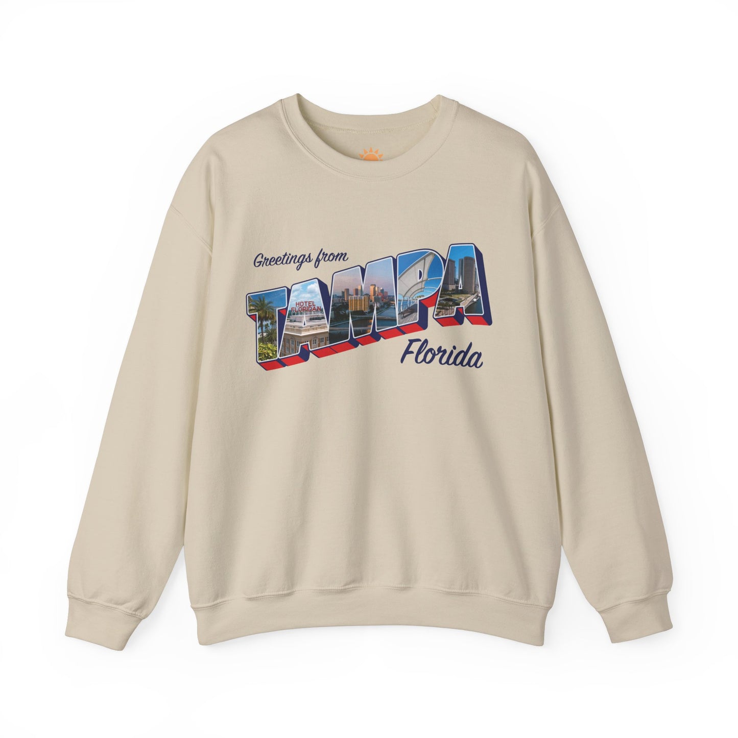 Postcard Greetings From Tampa Crewneck Sweatshirt