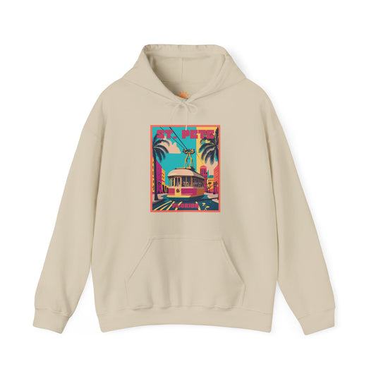 St. Pete Retro Trolley Hoodie