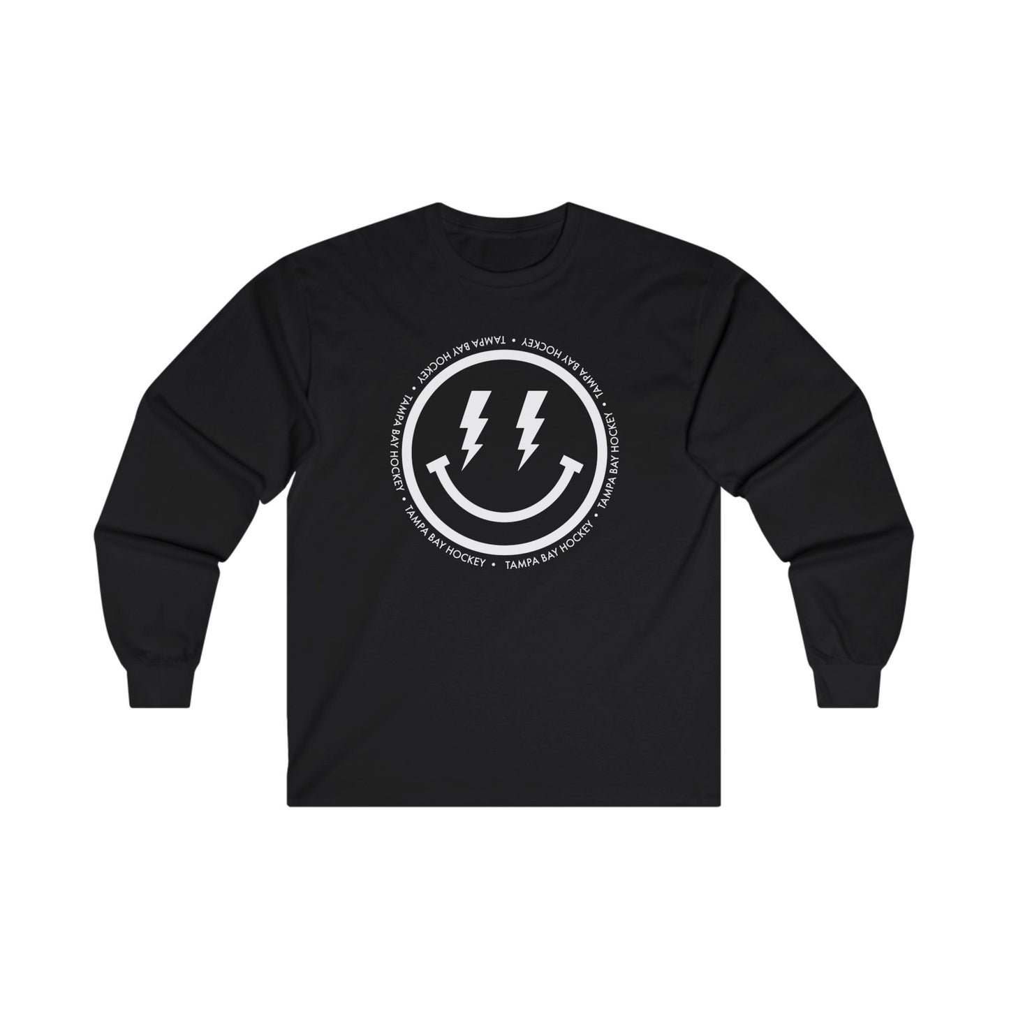 Lightning Bolt Smiley Face Long Sleeve T-Shirt