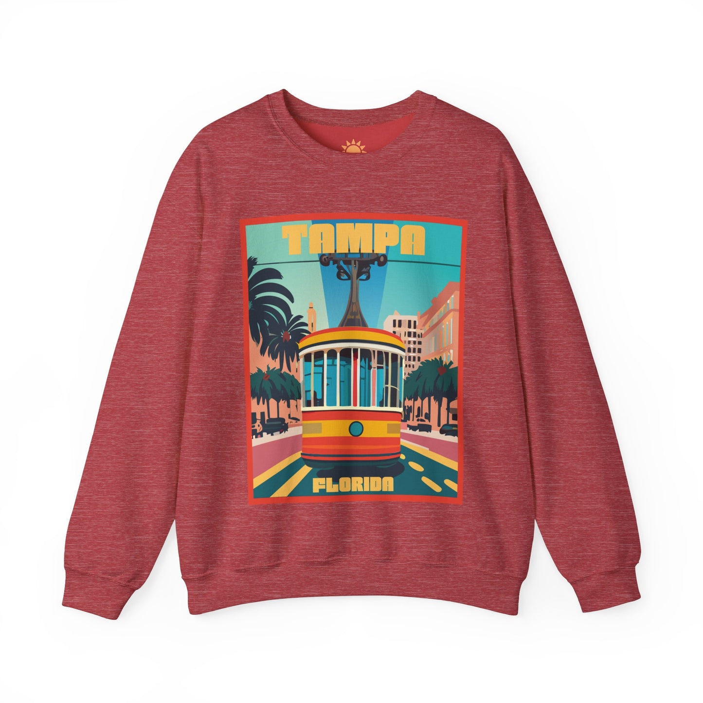 Tampa Retro Trolley Crewneck Sweatshirt