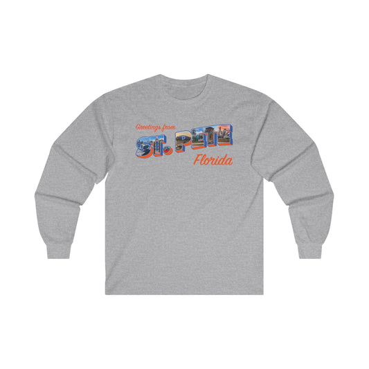 Postcard Greetings from St. Pete Long Sleeve T-Shirt