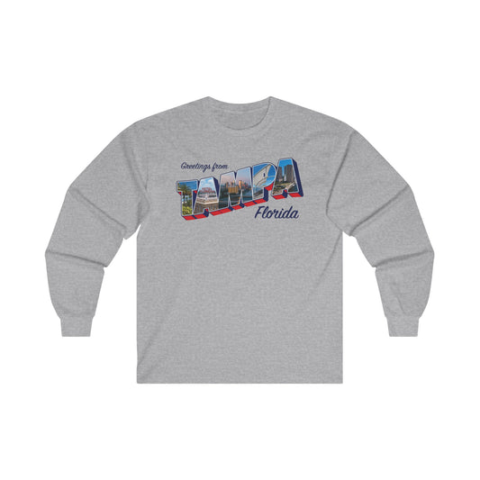 Postcard Greetings from Tampa Long Sleeve T-Shirt