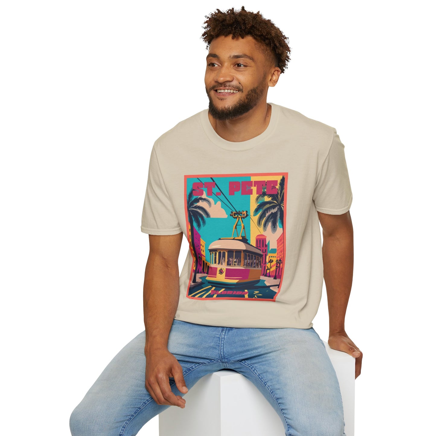 St. Pete Retro Trolley T-Shirt