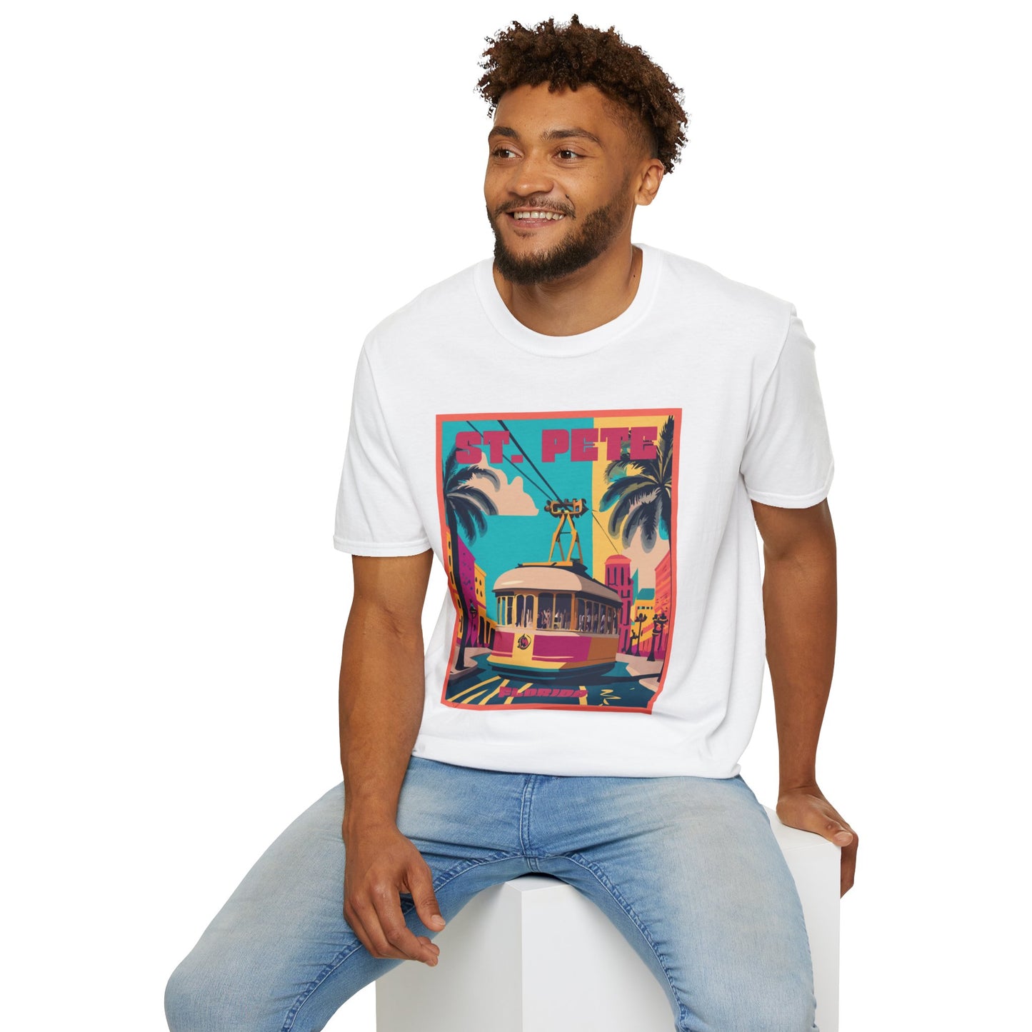 St. Pete Retro Trolley T-Shirt