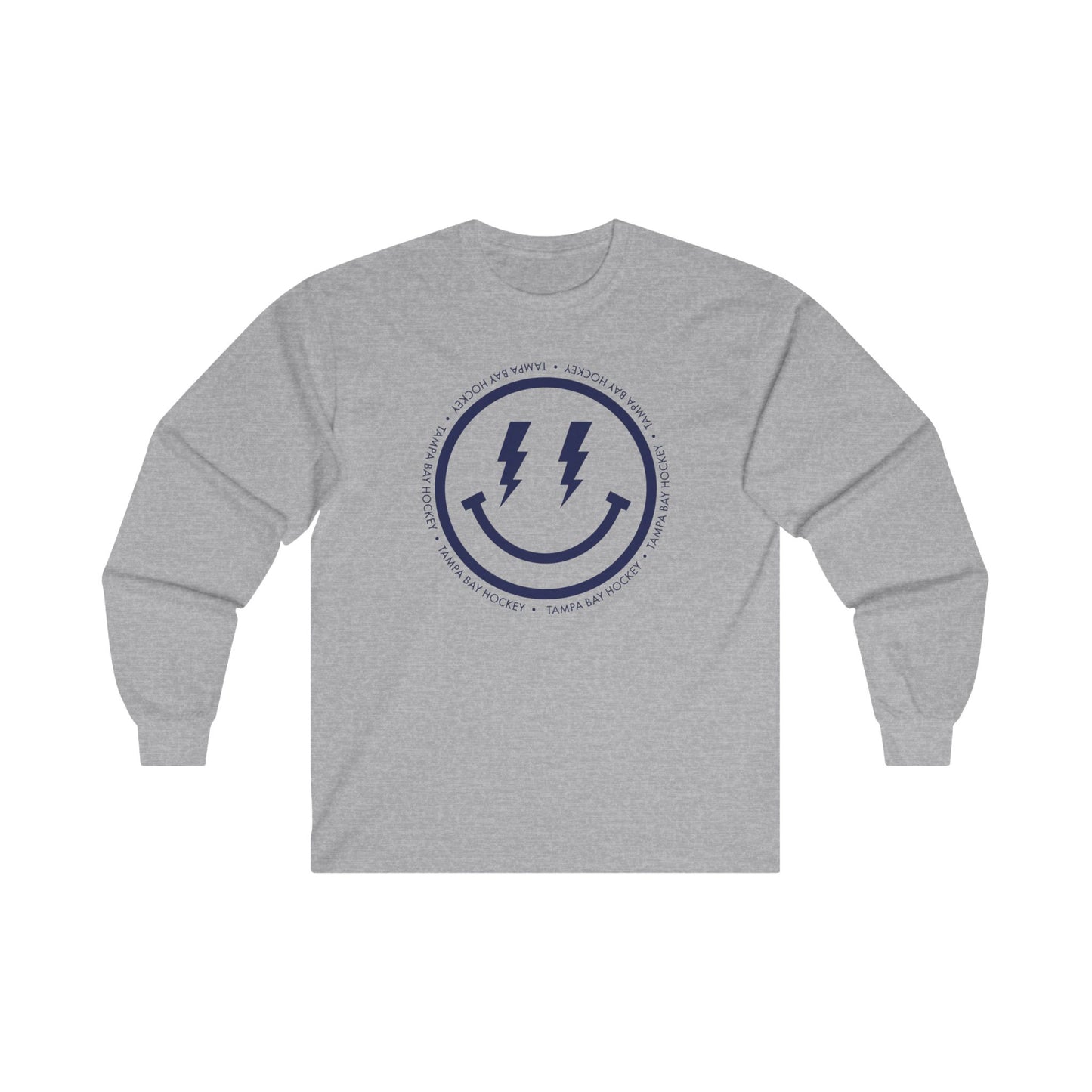 Lightning Bolt Smiley Face Long Sleeve T-Shirt