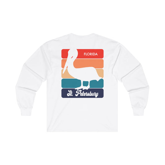 St Petersburg Retro Pelican Long Sleeve T-Shirt