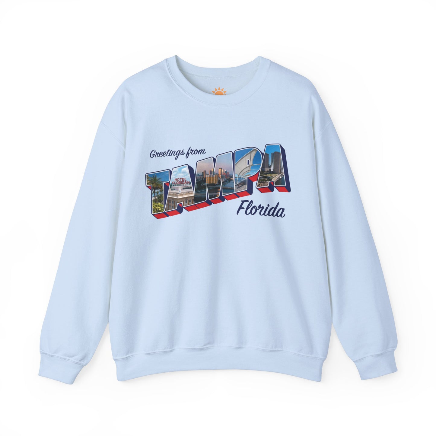 Postcard Greetings From Tampa Crewneck Sweatshirt