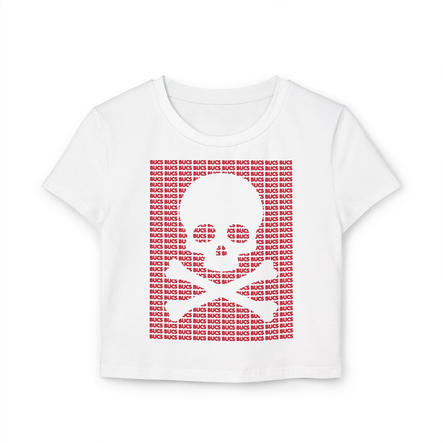 Bucs Crossbones Cutout Crop Top