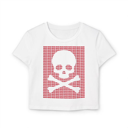 Bucs Crossbones Cutout Crop Top