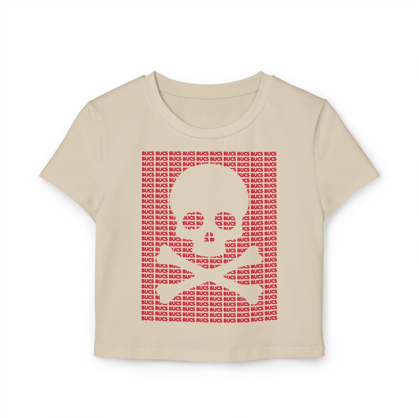 Bucs Crossbones Cutout Crop Top