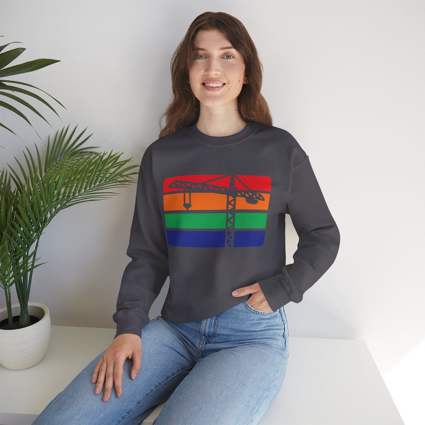 St. Pete Construction Crane Flag Crewneck Sweatshirt