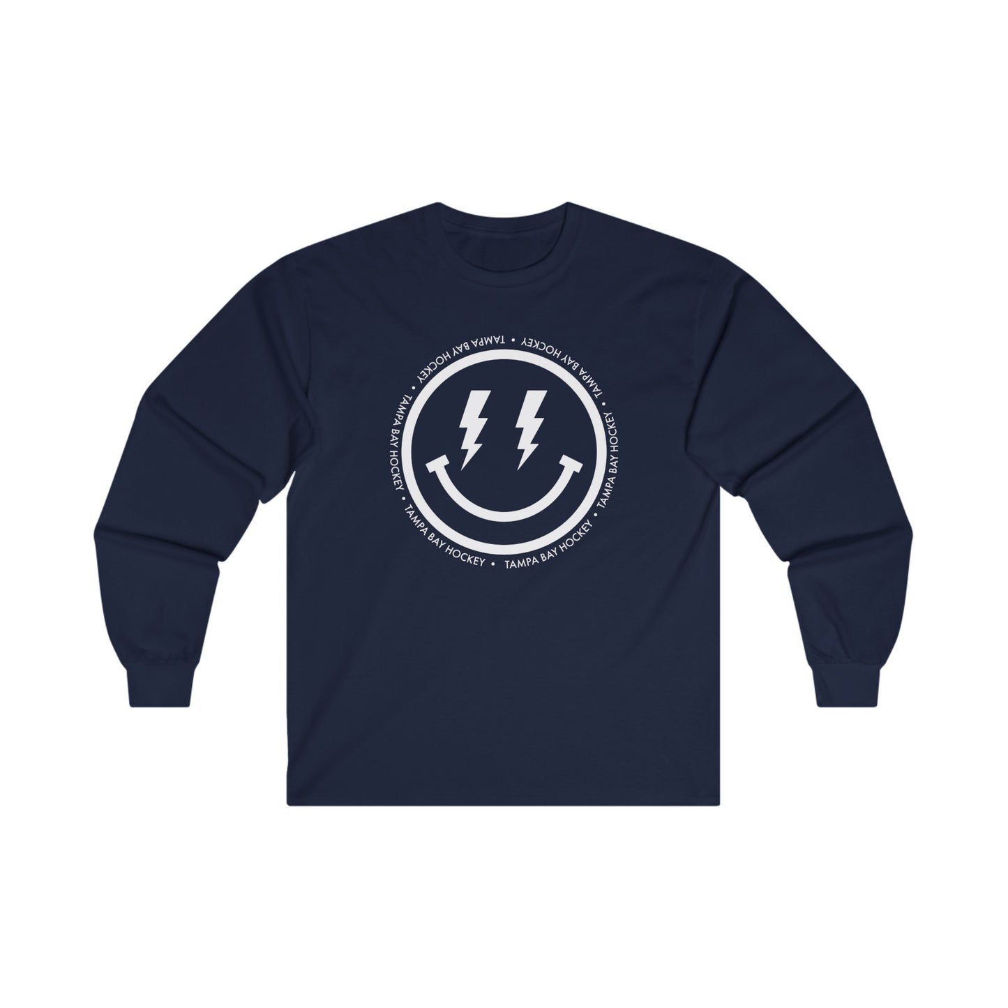 Lightning Bolt Smiley Face Long Sleeve T-Shirt