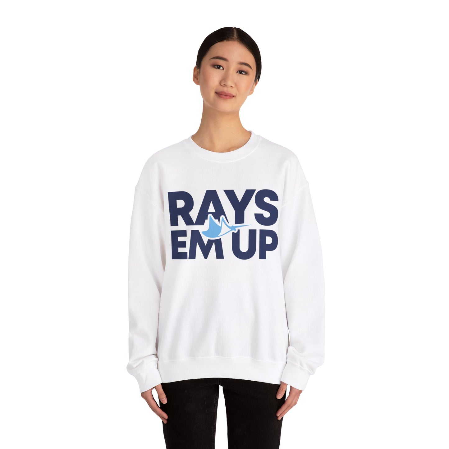 Rays Em Up Manta Ray Crewneck Sweatshirt