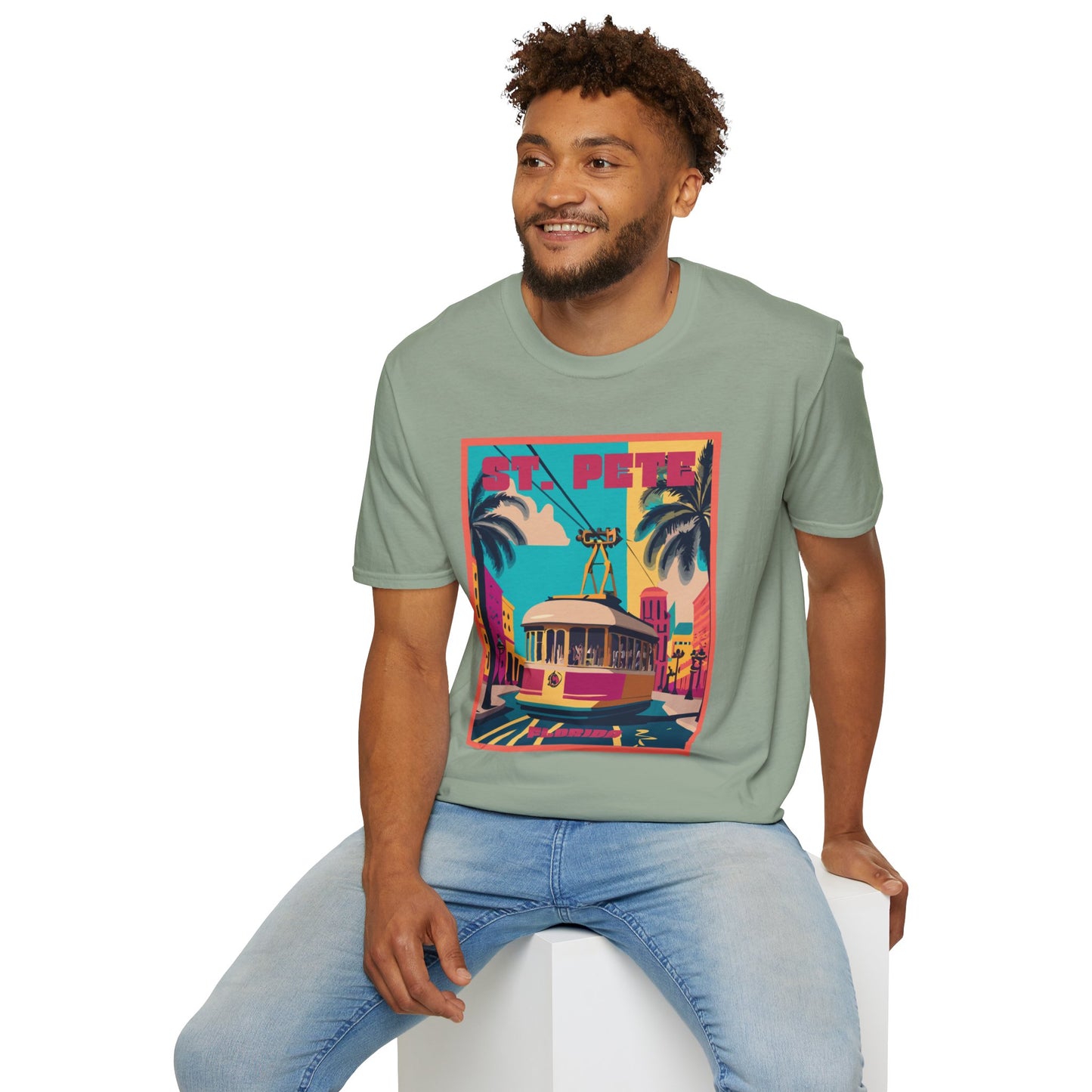 St. Pete Retro Trolley T-Shirt