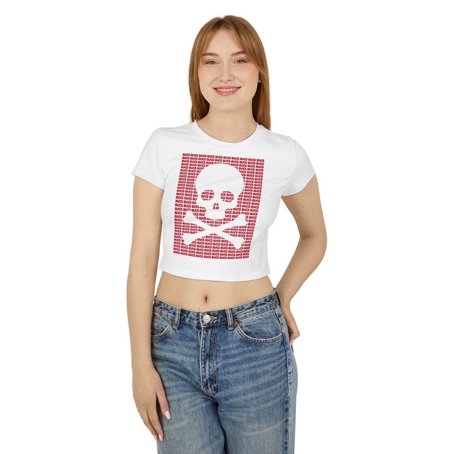 Bucs Crossbones Cutout Crop Top