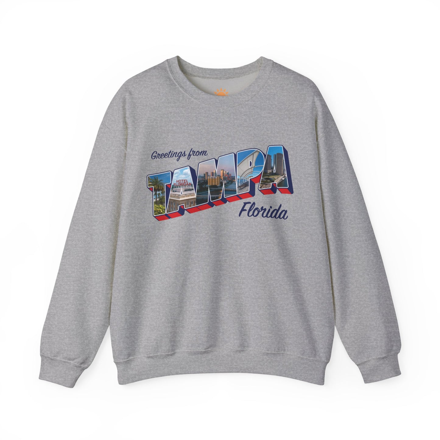 Postcard Greetings From Tampa Crewneck Sweatshirt