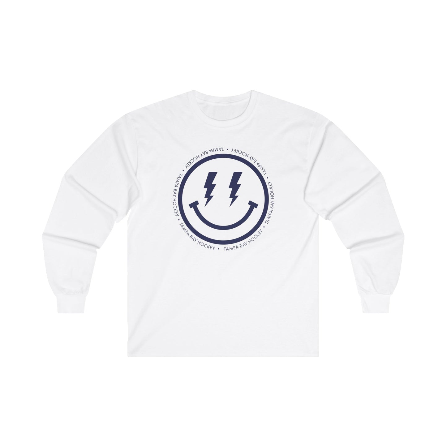 Lightning Bolt Smiley Face Long Sleeve T-Shirt