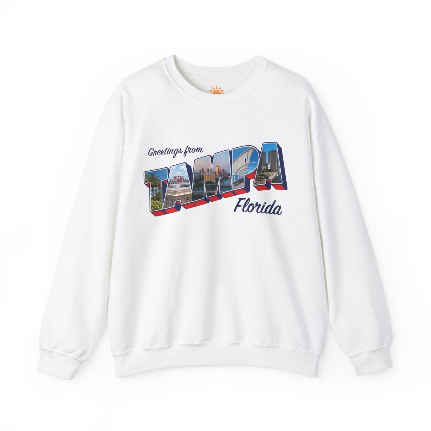 Postcard Greetings From Tampa Crewneck Sweatshirt