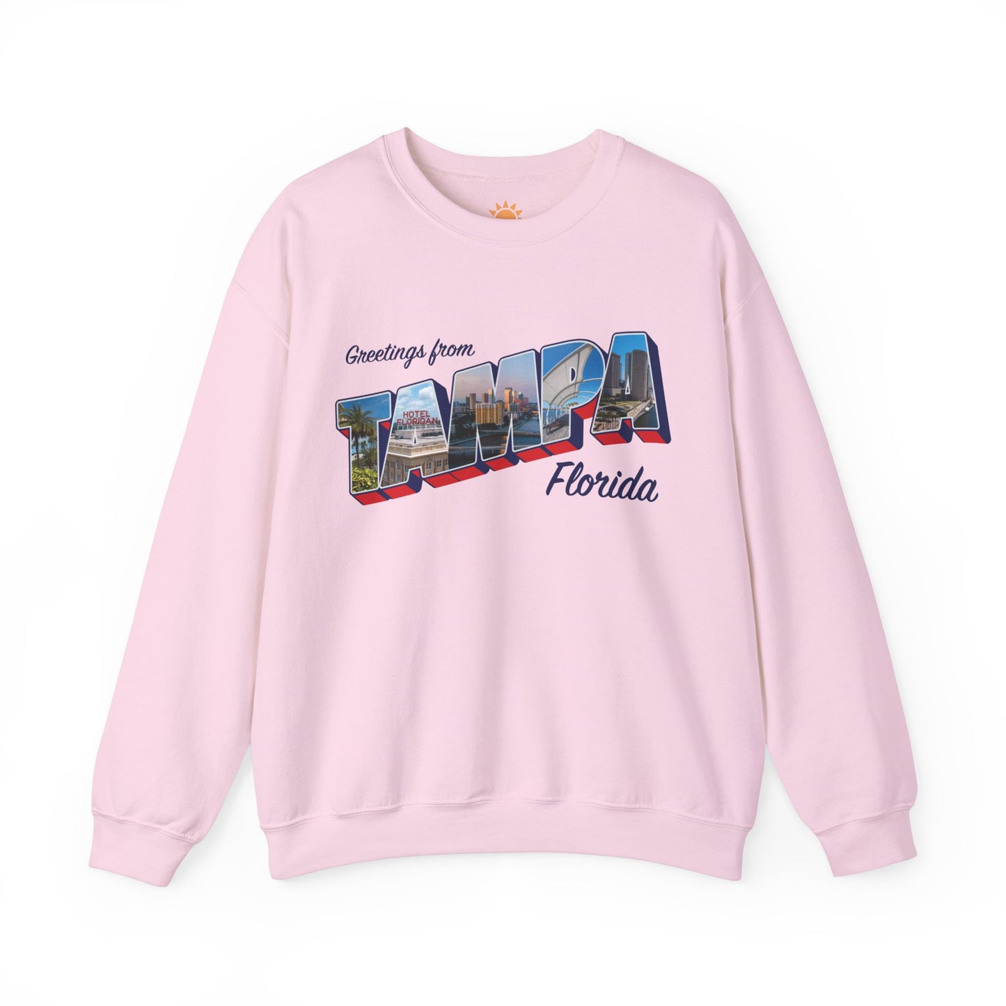 Postcard Greetings From Tampa Crewneck Sweatshirt